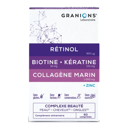 Complément alimentaire Collagène Trio Peau Cheveux Ongles GRANIONS