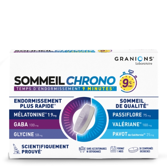 Complément Alimentaire Sommeil Chrono 9min GRANIONS