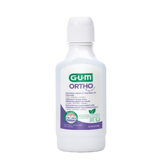 Bain de bouche Orthodontie Renforce l'Email Sans Alcool Gum GUM