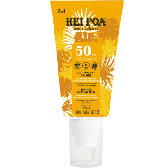 Crème solaire Lait Visage et Corps Haute Protection Spf 50 HEI POA