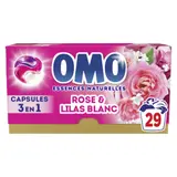 Lessive capsules 3en1 Rose et Lilas blanc OMO