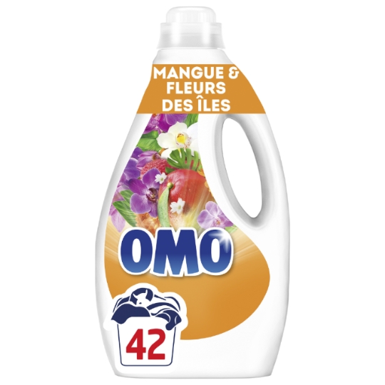 Lessive liquide Mangue et Fleurs des îles OMO