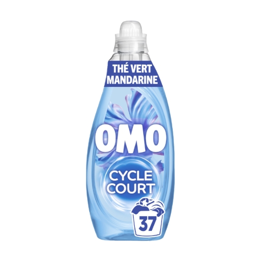 Lessive liquide Cycle Court Parfumé Fraîcheur Insolente Mandarine Thé Vert OMO