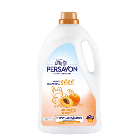 Lessive liquide Bébé Hypoallergénique Peaux sensibles à l'Extrait d'Abricot Bio PERSAVON