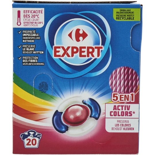 Lessive capsules 5en1 Colors capsules 5en1 Colors CARREFOUR EXPERT