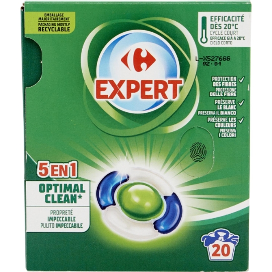 Lessive capsules 5en1 Optimal Clean CARREFOUR EXPERT