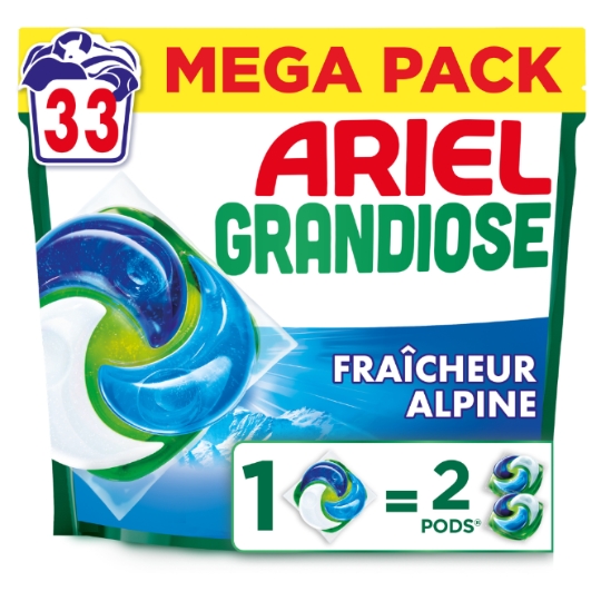 Lessive Capsules Pods Fraîcheur Alpine Grandiose ARIEL