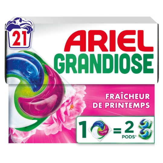 Lessive Capsules Pods Fraîcheur de Printemps Grandiose ARIEL