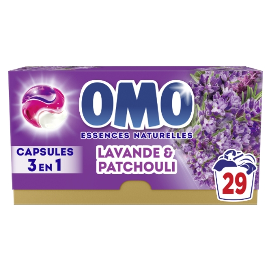 Lessive capsules 3en1 Lavande Et Patchouli OMO