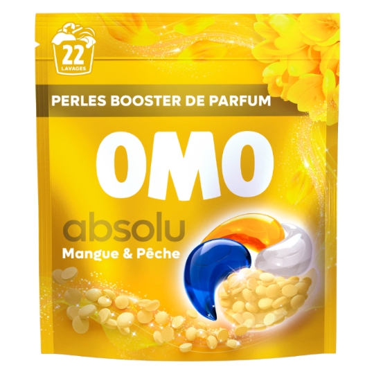 Lessive Capsules  Perles Parfumées Mangue & Pêche OMO