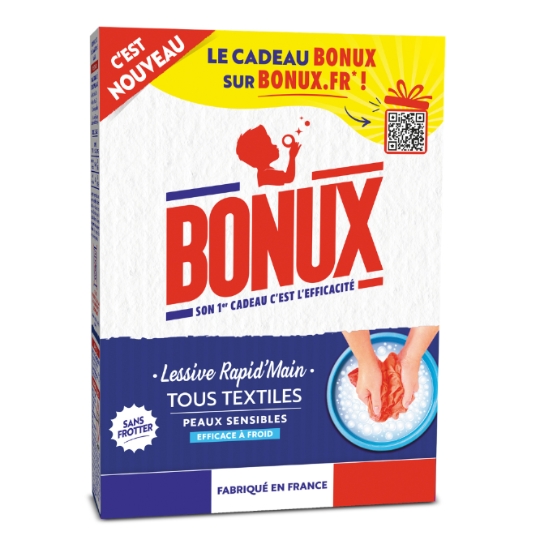 Lessive Main Rapid' Tous Textiles Effice à Froid  BONUX