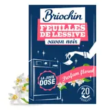 Feuille de Lessive  au Savon Noir Parfum Floral  BRIOCHIN