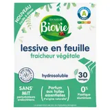Lessive en Feuille Fraicheur Végétale Hydrosoluble BIOVIE