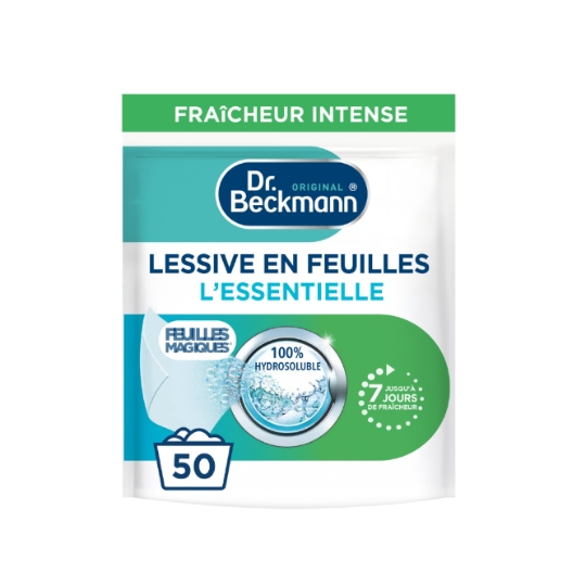Lessive en feuilles L'Essentielle Hydrosoluble DR BECKMANN