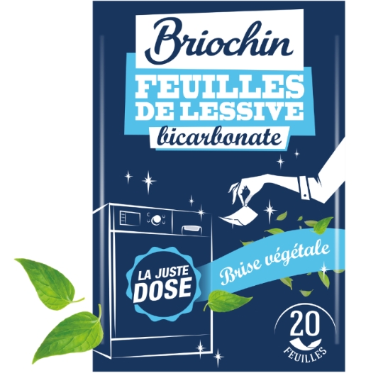 Feuilles de Lessive En feuille Au Bicarbonate JACQUES BRIOCHIN