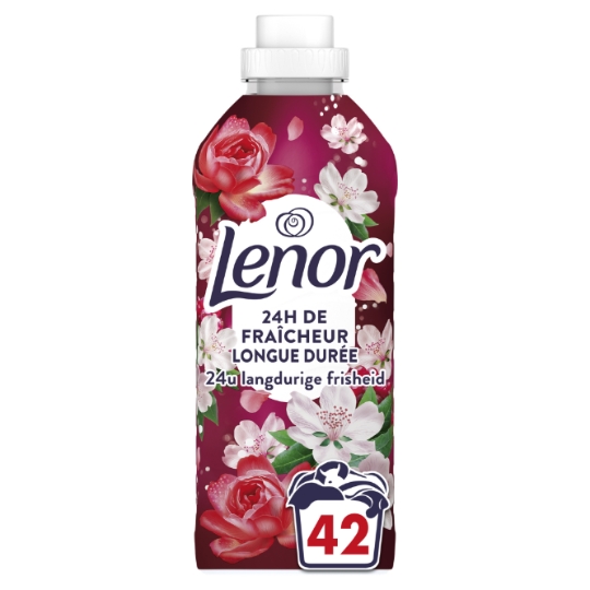 Adoucissant Fraîcheur Longue Durée 24H Ambre Jasmin et Rose de Mai LENOR