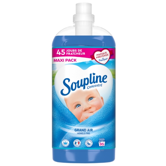 Adoucissant Concentré 45 Jours de Fraîcheur Grand Air 95 Lavages SOUPLINE