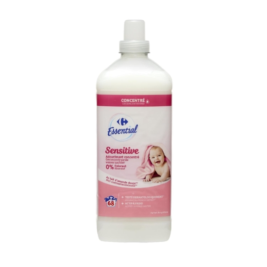Adoucissant concentré, au lait d'amande douce et testé dermatologiquement CARREFOUR ESSENTIAL