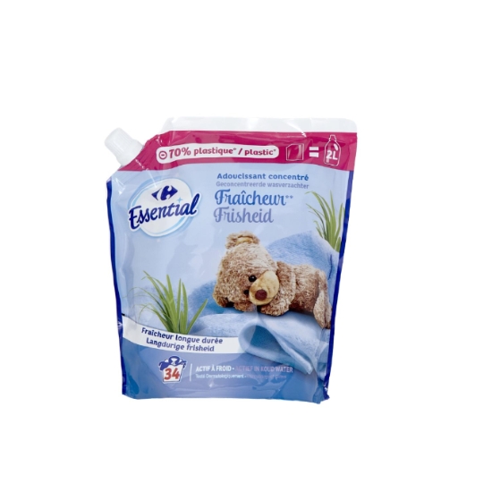 Adoucissant concentré fraîcheur longue durée et concentré CARREFOUR ESSENTIAL