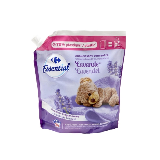 Adoucissant concentré actif à froid, avec extrait naturel de lavande et testé dermatologiquement CARREFOUR ESSENTIAL