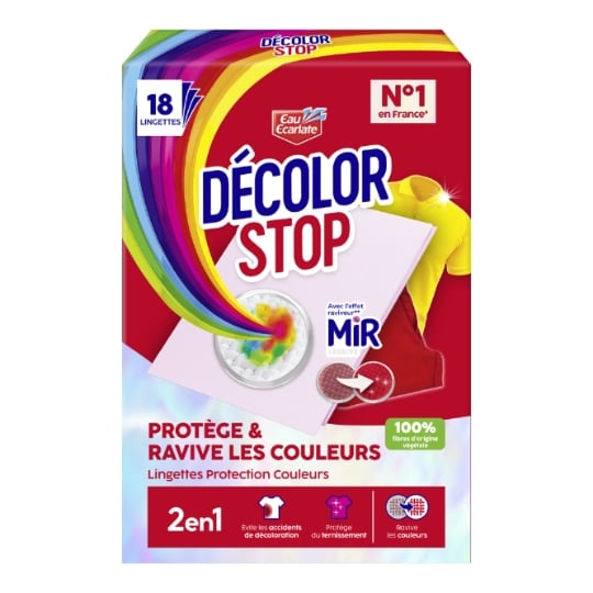 Lingettes Décolorations Protège & Ravive les Couleurs DECOLOR STOP