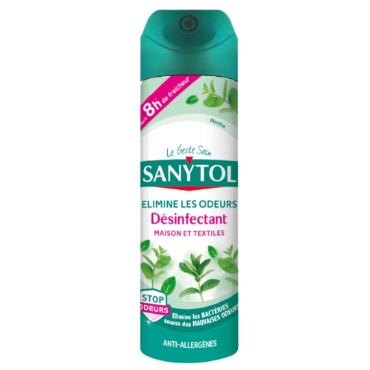 Désodorisant Désinfectant Maison & Textiles Stop Odeurs Menthe SANYTOL