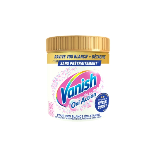 Détachant Poudre Sans Javel Raviveur de Blancheur Oxi Action VANISH