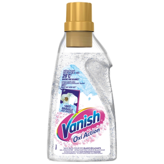 Gel Détachant Concentrée Sans Javel Ravive Le Blanc Oxi Action VANISH