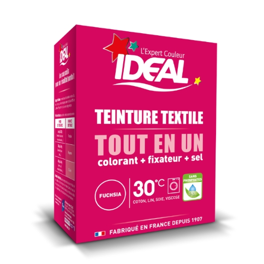 Teinture Textile  Tout en Un Fushia IDEAL