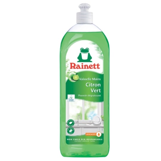 Liquide vaisselle Citron Vert Dégraissant Écologique RAINETT