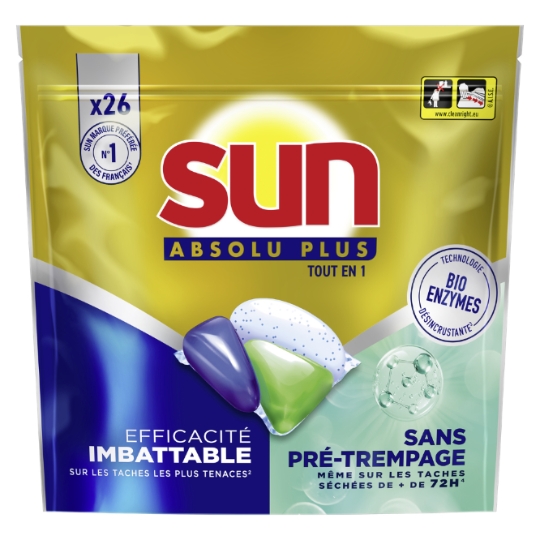 Capsules Lave-vaisselle Tout en 1 Bio-Enzymes SUN