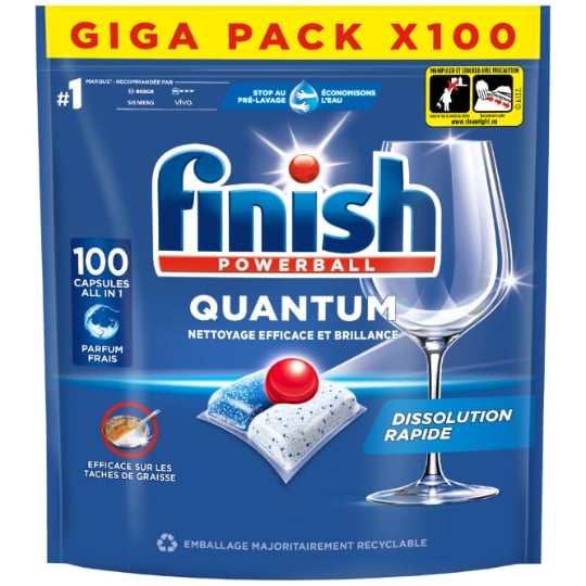 Capsules Lave-vaisselle Quantum Powerball All in One FINISH