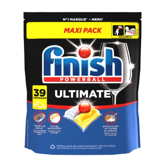 Capsules Lave-Vaisselle Citron Powerball Ultimate Maxi Pack FINISH