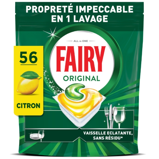 Capsules Lave-Vaisselle Original Tout en 1  Citron FAIRY