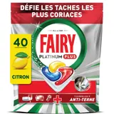 Capsules Lave-Vaisselle Platinum Plus Tout en 1 - Filtre Nettoyé + Anti-Terne FAIRY