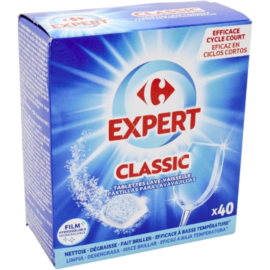 Tablettes Lave-vaisselle Classic Efficace Cycle Court CARREFOUR EXPERT