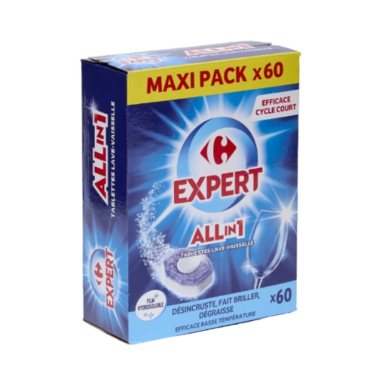 Tablettes lave-vaisselle Tout en 1 Efficace Cycle Court CARREFOUR EXPERT