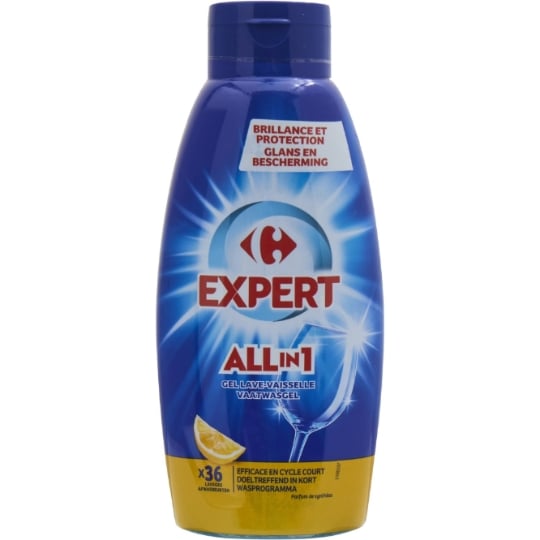 Gel Lave-Vaisselle Brillance et Protection Tout en 1 Citron CARREFOUR EXPERT