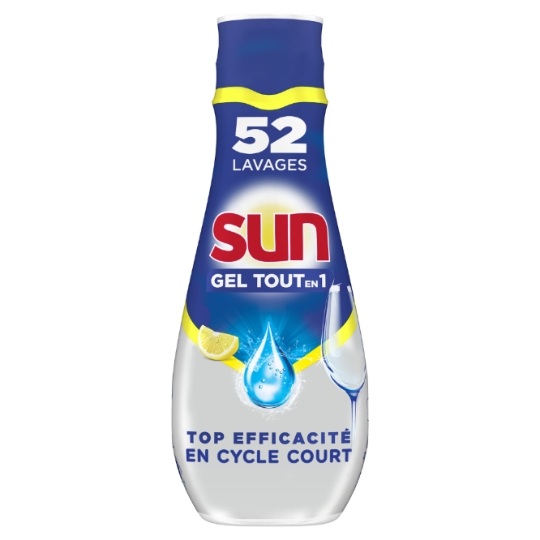 Gel Lave-Vaisselle Brillance Citron Tout en 1 SUN