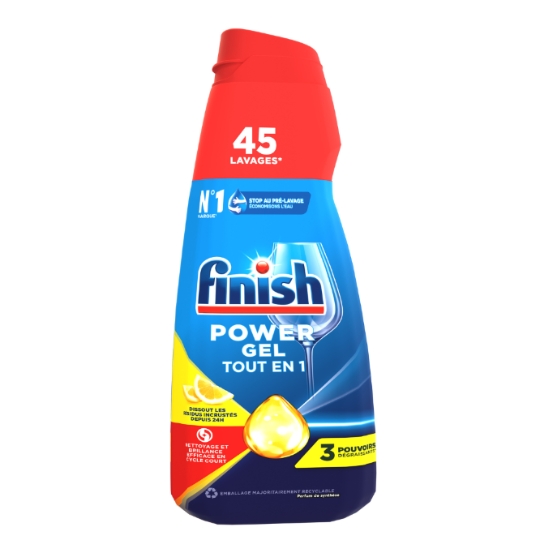Gel Lave-Vaisselle Tout en 1 Citron Power Gel FINISH