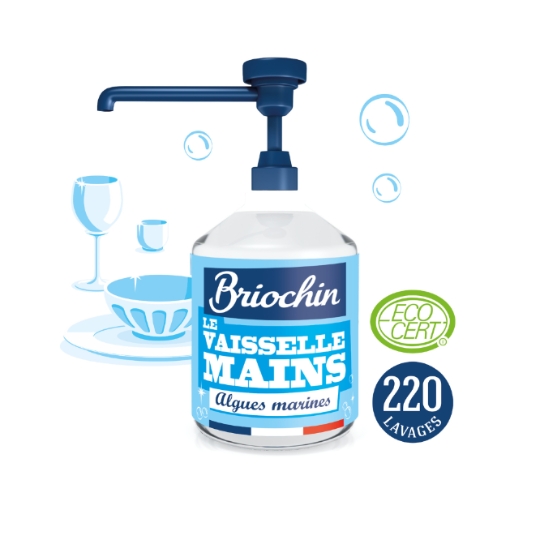 Liquide vaisselle Algue marine Savon noir Dégraissant BRIOCHIN