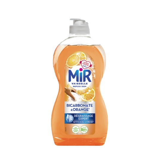 Liquide vaisselle Bicarbonate Orange Dégraissage Expert à Froid MIR