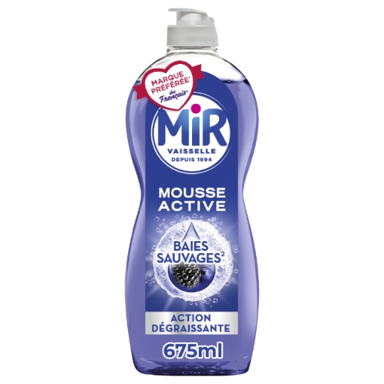 Liquide Vaisselle Action Dégraissante Baies Sauvages Mousse Active MIR