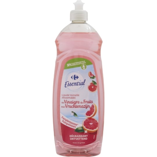 Liquide vaisselle Pamplemousse Vinaigre de Fruits Dégraissant CARREFOUR ESSENTIAL
