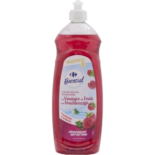 Liquide vaisselle Framboise Vinaigre de Fruits Dégraissant CARREFOUR ESSENTIAL