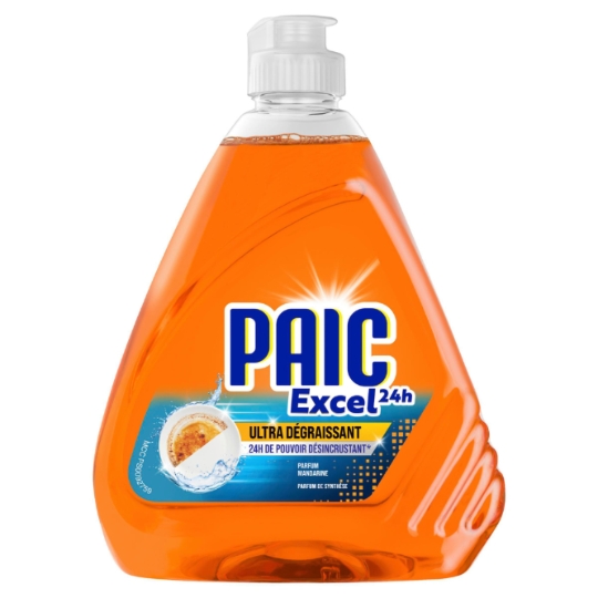 Liquide Vaisselle Ultra Dégraissant Mandarine Excel 24h PAIC