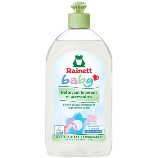 Liquide vaisselle Bébé Biberons Accessoires Hypoallergénique Sans parfum Sans colorant RAINETT