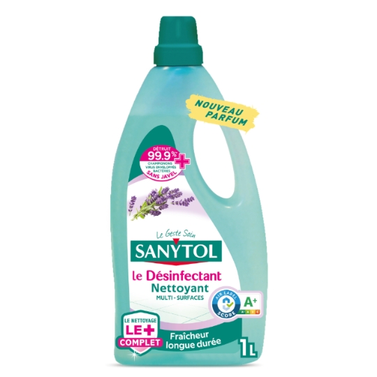 Nettoyant ménager Multi-Surfaces Désinfectant Fleurs de Lavande Sans Javel SANYTOL