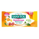 Lingettes Désinfectantes Nettoyantes Multi-Usages Pamplemousse SANYTOL