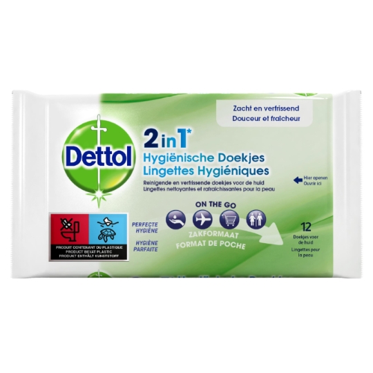 Lingettes Désinfectantes 2 En 1 Surfaces et Mains DETTOL